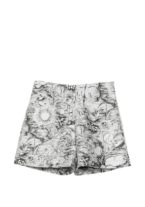 SHIATZY CHEN Fête of Petal jacquarded shorts - Grey