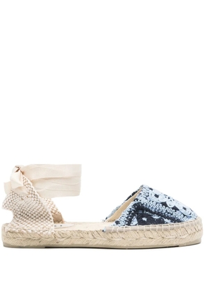 Manebi crochet-knit espadrilles - Blue