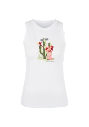 MARCCAIN graphic-print sleeveless tank top - White