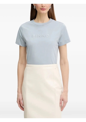 PINKO embroidered-logo T-shirt - Blue