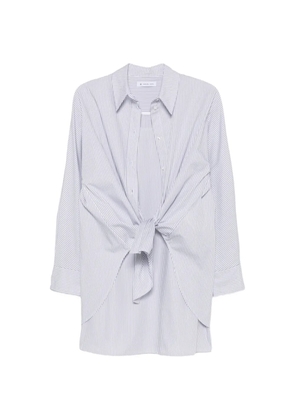 Manuel Ritz striped tie-waist mini dress - White