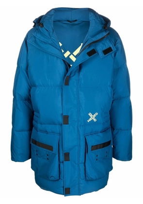 Kenzo padded hooded coat - Blue