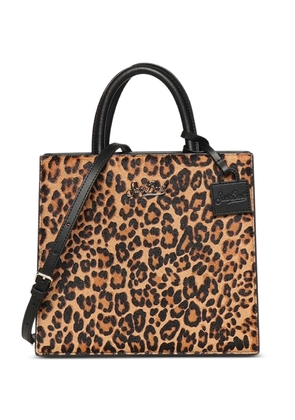MC2 Saint Barth medium leopard-print leather tote bag - Neutrals