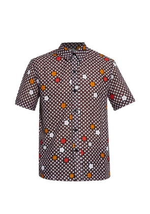 MM6 Maison Margiela floral-print short-sleeve shirt - Brown
