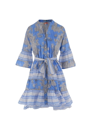 PEP'S floral-print ruffled dress - Blue