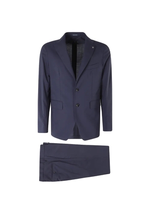 Tagliatore single-breasted notched-lapels suit - Blue