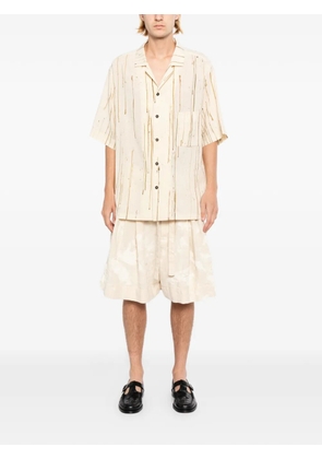 Ziggy Chen belted pleated shorts - Neutrals