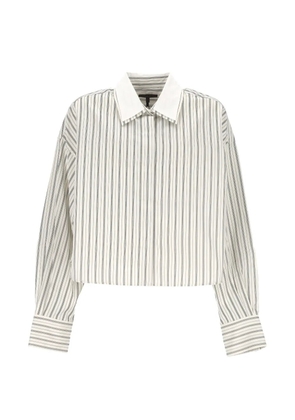 rag & bone Marin striped cropped shirt - Neutrals