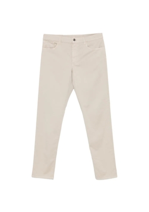 Canali logo-patch trousers - Neutrals
