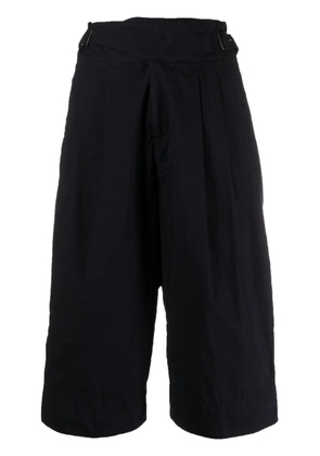 Y's loose fit pleated shorts - Blue
