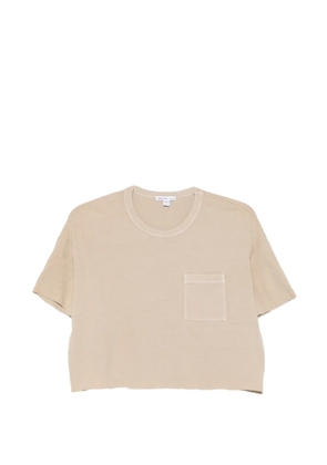 James Perse pocket cropped T-shirt - Neutrals
