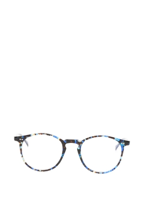 CHARLES STONE tortoiseshell-effect round-frame glasses - Blue