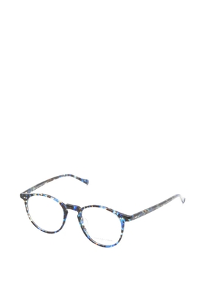 CHARLES STONE tortoiseshell-effect round-frame glasses - Blue