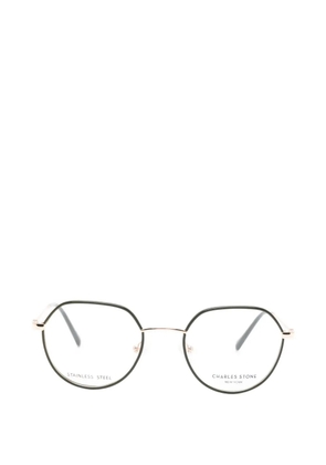 CHARLES STONE geometric-frame glasses - Green