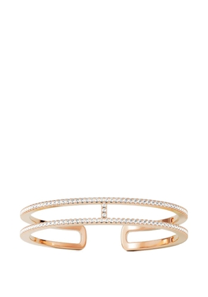 APM Monaco double line pavé cuff bracelet - Pink