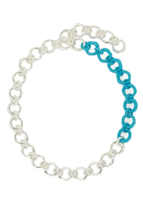Jil Sander enamel chain-link necklace - Blue