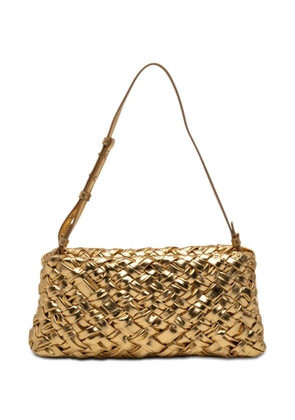 Bottega Veneta Pre-Owned 2021-2026 Metallic Lambskin Intrecciato Kalimero Cha Cha shoulder bag - Gold