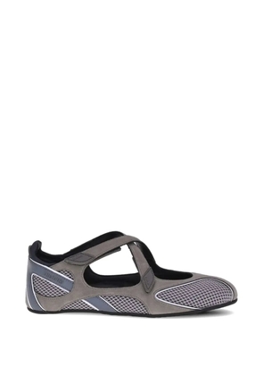 The Attico logo detail ballet flats - Grey