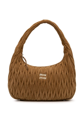 Miu Miu Pre-Owned 2010-2026 Large Matelasse Suede Wander Bag hobo bag - Brown