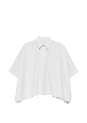 MM6 Maison Margiela striped-pattern boxy-fit shirt - White