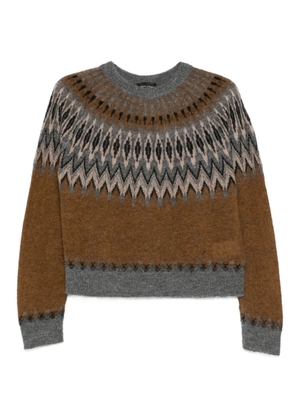 Roberto Collina patterned sweater - Brown