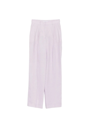 Manuel Ritz pleated linen trousers - Purple