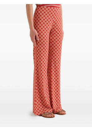 MALIPARMI Diamond Glow geometric-pattern trousers - Red