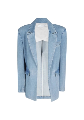 Federica Tosi peak-lapel open-front blazer - Blue