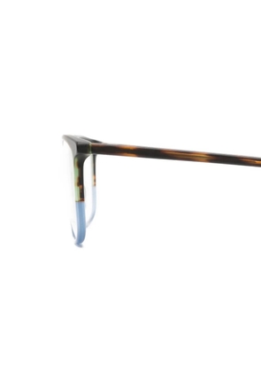 CHARLES STONE tortoiseshell-effect rectangle-frame glasses - Brown
