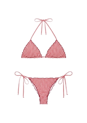 MC2 Saint Barth Sagitami vichy pattern bikini - Red