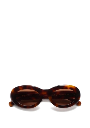 Sun Buddies Courtney oval-frame sunglasses - Brown