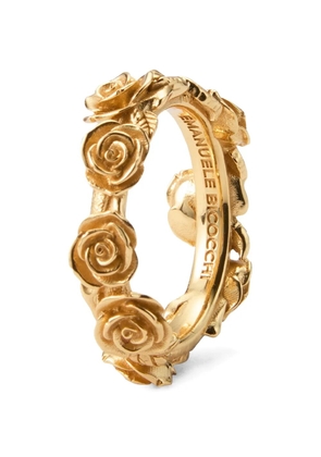 Emanuele Bicocchi rose-detail band ring - Gold