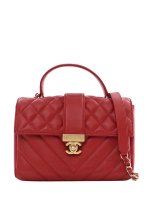 CHANEL Pre-Owned 2019 Small Mixed Quilt Calfskin In The City Top Handle Bag satchel - Red