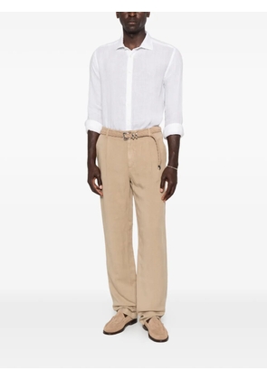 120% Lino long-sleeve shirt - White