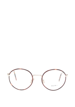 Miu Miu Eyewear tortoiseshell-effect round-frame glasses - Brown