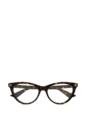 Gucci Eyewear Double G cat-eye glasses - Brown