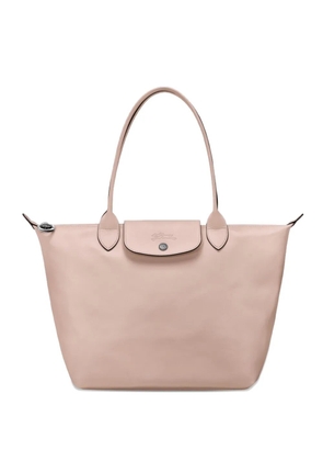 Longchamp leather tote bag - Neutrals