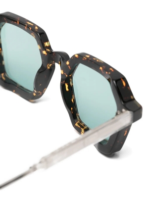 KYme Lucio geometric-frame sunglasses - Brown