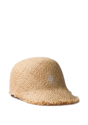 Prada raffia baseball cap - Neutrals