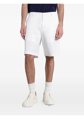 Greyed Ridge pressed-crease shorts - White