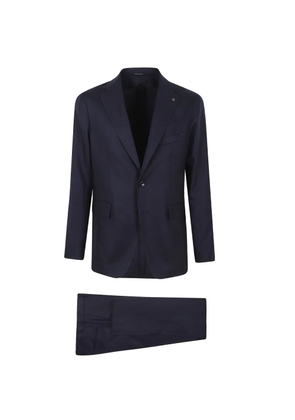 Tagliatore linen single-breasted suit - Blue