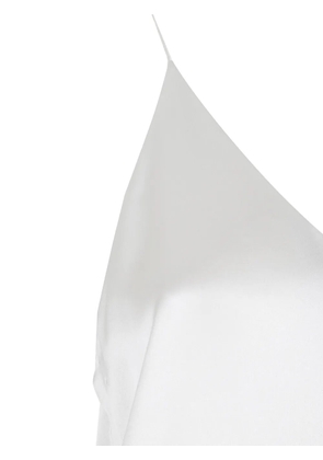 Lisa Yang satin-finish V-neck dress - White