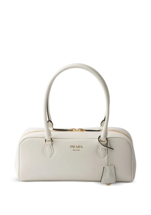 Prada medium leather top-handle bag - White