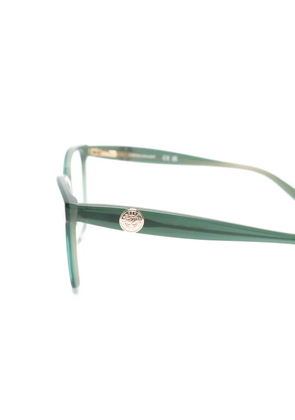 Longchamp logo-plaque cat-eye glasses - Green