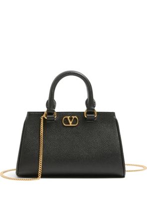 Valentino Garavani Vlogo Signature mini bag in grainy calfskin - Black