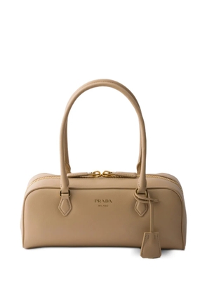 Prada medium leather top-handle bag - Neutrals