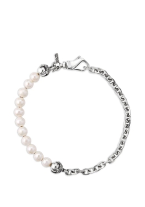 Emanuele Bicocchi pearl half-chain bracelet - Silver
