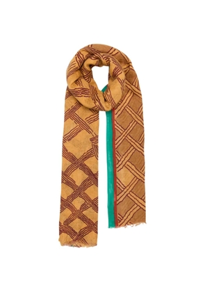 Lovat & Green Horizon geometric-print scarf - Orange