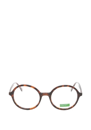Benetton tortoiseshell-effect round-frame glasses - Brown