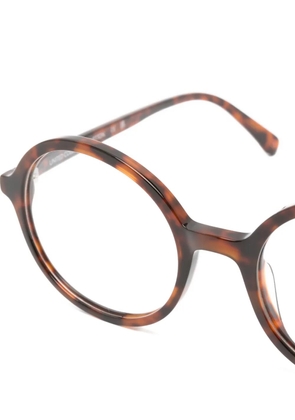 Benetton tortoiseshell-effect round-frame glasses - Brown